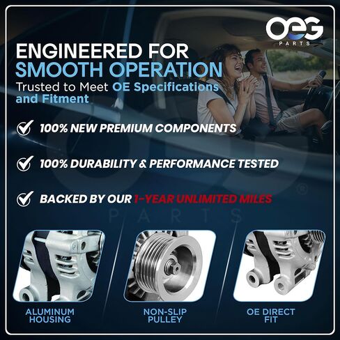 OEG Parts New Alternator Compatible With BMW 3 Series L6 2.7L 2.5L 1986-1991, 528e 535i 2.7L 3.5L 1986-1988, 635CSi 3.5L 1985-1989, 735i 3.5L 1986 12-31-1-722-419, 12-31-1-726-603, 12-31-1-726-604 in Kuwait