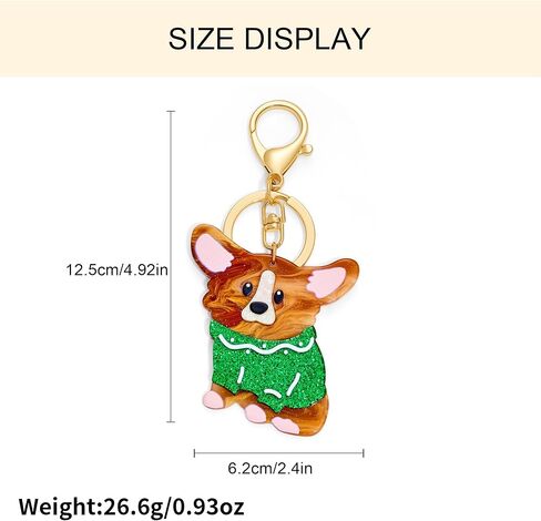 Dog Keychain for Women Cute Dog Bag Charm for Dog Lover Corgi Charm Keychain for Purse Handbags Bag Accessories in Saudi Arabia