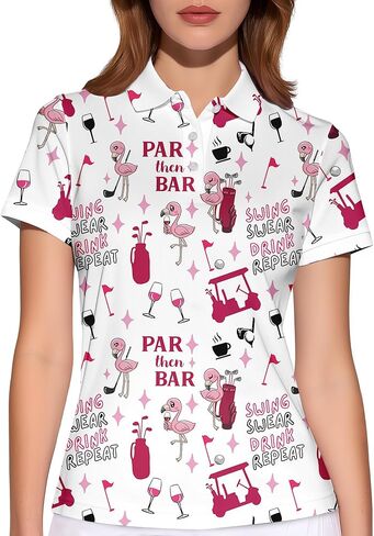 قميص جولف نسائي من PAGYMO، قمصان بولو هاوايان كريزي المضحكة للنساء in Kuwait