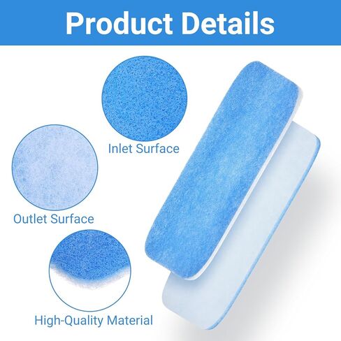 10 Pack RV AC Filters – MERV 6 Replacement for Air Conditioner Vent (12.875" x 5.5") – Polyester Cotton, Blue & White Design in Kuwait