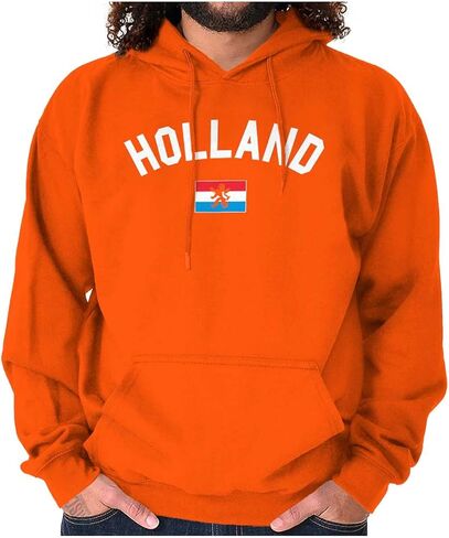 Brisco Brands Dutch Flag Holland Soccer Fan Pride Hoodie Sweatshirt Women Men in Saudi Arabia