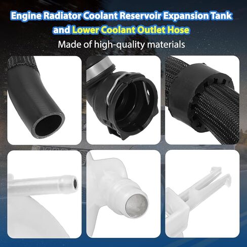 Engine Radiator Coolant Reservoir Expansion Tank and Coolant Outlet Hose Set Fit for Jeep Renegade 2015-2021 Compass 2017-2022 2.4L in Saudi Arabia
