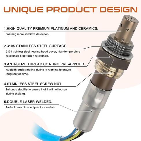 234-5053 Air Fuel Ratio Upstream O2 Oxygen Sensor Fit for Acura 2007-2009 MDX 3.7L Honda 2007-2010 Odyssey 3.5L V6 Replace 36531-RGW-A01 36531-RKG-A01 36531-RYE-A01 in Kuwait
