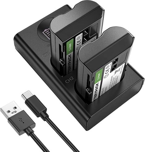 EN-EL15 7V 2650 mAh 2-Pack Rechargeable Lithium Ion Battery Pack Compatible with Nikon D7500 D800 D800E D810 D810A D700 D600 D610 D500 1 V1 V2 V3, D750 D850, Z6/Z6II, Z7/Z7II, Z5, D780, MB-N11 in Saudi Arabia