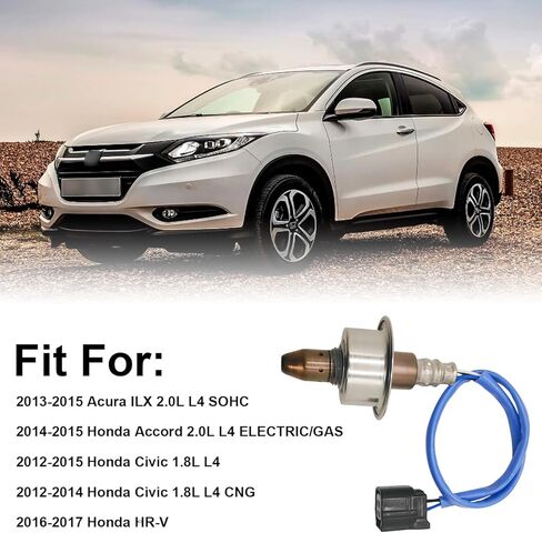 Oxygen Sensor Upstream O2 Sensor Fit for 2013-2015 Acura ILX, Honda Accord 2014-2015, Civic 2012-2015, HR-V 2016-2017, Replace OE# 234-9119 in Saudi Arabia