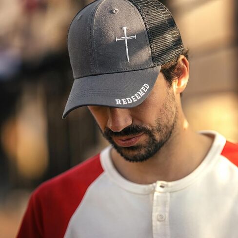 Christian Jesus Cross Hat for Men Women - Faith 3 Nail Cross Hats - Religious Gifts for Thanksgiving Christmas in Saudi Arabia