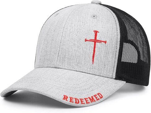 Christian Jesus Cross Hat for Men Women - Faith 3 Nail Cross Hats - Religious Gifts for Thanksgiving Christmas in Saudi Arabia