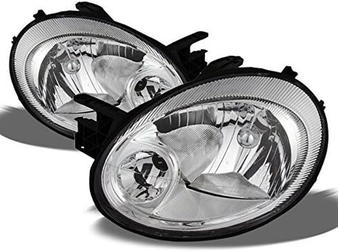AKKON - For Dodge Neon OE Replacement Chrome Bezel Headlights Driver/Passenger Head Lamps Pair New in Saudi Arabia