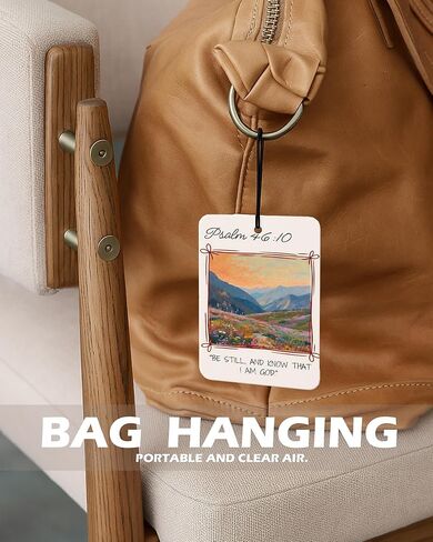 معطر هواء للسيارة برائحة الحمضيات المسيحية 4 قطع، معطر هواء معلق ديني زهري ملون للسيارات والكتب والديكور، هدايا إكسسوارات مسيحية للنساء والرجال in Kuwait