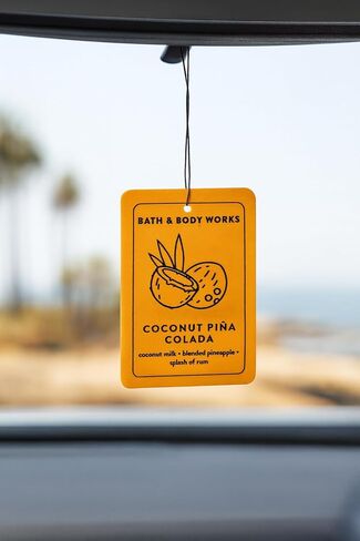 Bath & Body Works Coconut Pina Colada Hanging Fragrance Diffuser – Long-Lasting Tropical Air Freshener for Car, Closet, or Home, Refillable Decorative Scent Diffuser in Saudi Arabia
