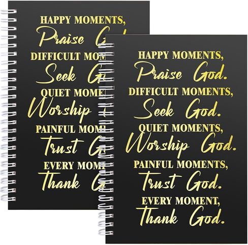 2Pcs Christian Spiral Notebook Prayer Journal,Christian Gifts for Women,Bible Verse Notebook,Journal for Women Men,Religious Faith Inspirational Gifts Catholic Gifts (2Pcs Moments Pink) in Saudi Arabia