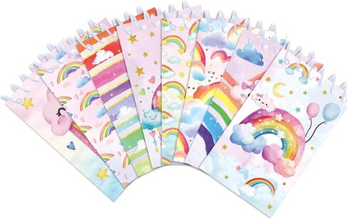 Rainbow Mini Spiral Notebook 8 Pack Colorful Pocket Mini Notepads for Teachers Students Rewards, 16 Pages Portable Office Meeting Supplies 2.4 x 3.9 Inch in Saudi Arabia
