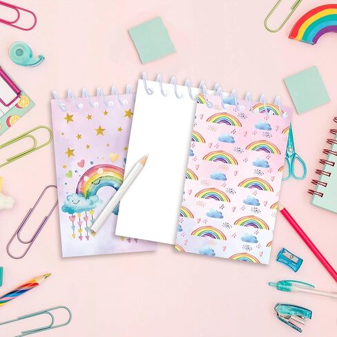 Rainbow Mini Spiral Notebook 8 Pack Colorful Pocket Mini Notepads for Teachers Students Rewards, 16 Pages Portable Office Meeting Supplies 2.4 x 3.9 Inch in Saudi Arabia