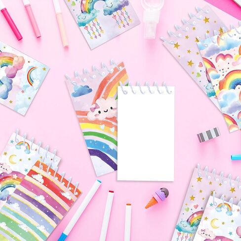 Rainbow Mini Spiral Notebook 8 Pack Colorful Pocket Mini Notepads for Teachers Students Rewards, 16 Pages Portable Office Meeting Supplies 2.4 x 3.9 Inch in Saudi Arabia