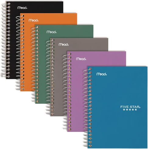 Five Star Wirebound Notebook, 1-Subject, Medium/College Rule, 80 Sheets 19x13.9 cm (7.5x5.5") Assorted Cover Color in Saudi Arabia