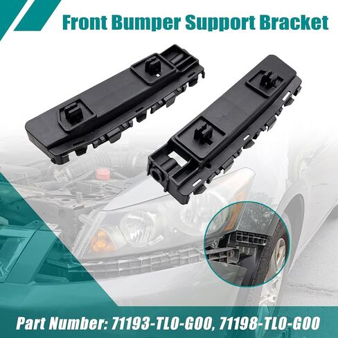 SecosAutoparts 2Pcs Front Bumper Brackets Spacer Retainer 71193-TL0-G00 71198-TL0-G00 Compatible with Honda Acura TSX 2009-2014 Left & Right Side Front Bumper Bracket Mounting Support Bracket in Saudi Arabia