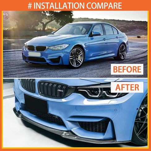 Compatibility with 2014-2020 M3 F80 M4 F82 F83 CS Style Front Bumper Chin Lip Spoiler Splitter Carbon Fiber in Kuwait