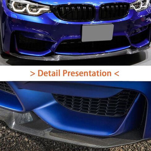 Compatibility with 2014-2020 M3 F80 M4 F82 F83 CS Style Front Bumper Chin Lip Spoiler Splitter Carbon Fiber in Kuwait