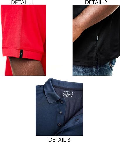 قميص بولو رجالي كبير الحجم من JC DISTRO - ملابس عمل وكاجوال - قطن ناعم من الداخل وبوليستر مسامي من الخارج، حتى Big7XL in Kuwait