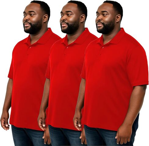قميص بولو رجالي كبير الحجم من JC DISTRO - ملابس عمل وكاجوال - قطن ناعم من الداخل وبوليستر مسامي من الخارج، حتى Big7XL in Kuwait