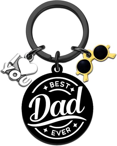 Dad Gifts from Daughter Son Gifts for Dad Keychain Birthday Gift for Daddy Stepdad Fathers Day Thanksgiving Christmas Gift Ideas Best Dads Ever Keyring in Kuwait