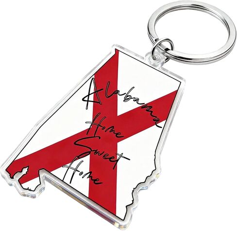 Alabama Souvenirs State Keychain - Durable Key Ring And Key Holder For Gifts,Souvenirs From Usa,Spot M in Saudi Arabia