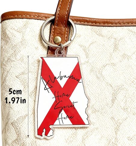 Alabama Souvenirs State Keychain - Durable Key Ring And Key Holder For Gifts,Souvenirs From Usa,Spot M in Saudi Arabia