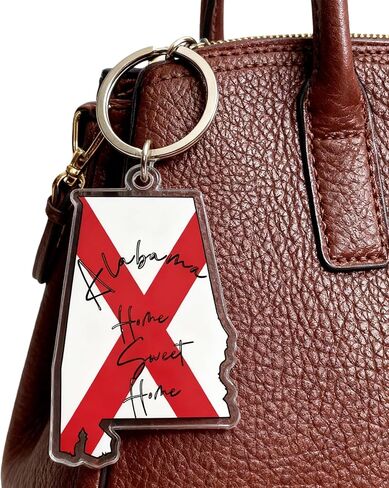 Alabama Souvenirs State Keychain - Durable Key Ring And Key Holder For Gifts,Souvenirs From Usa,Spot M in Saudi Arabia