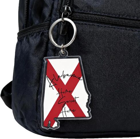 Alabama Souvenirs State Keychain - Durable Key Ring And Key Holder For Gifts,Souvenirs From Usa,Spot M in Saudi Arabia