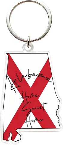 Alabama Souvenirs State Keychain - Durable Key Ring And Key Holder For Gifts,Souvenirs From Usa,Spot M in Saudi Arabia