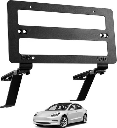 2024 Tesla Model Y حامل لوحة الترخيص الأمامي وحامل تثبيت الإطار بدون حفر ولا لاصق ارتفاع قابل للتعديل حامل لوحة ترخيص مصنوع في الولايات المتحدة لطراز Tesla Y 2020-2024 الملحقات المتوافقة مع OEM in Kuwait