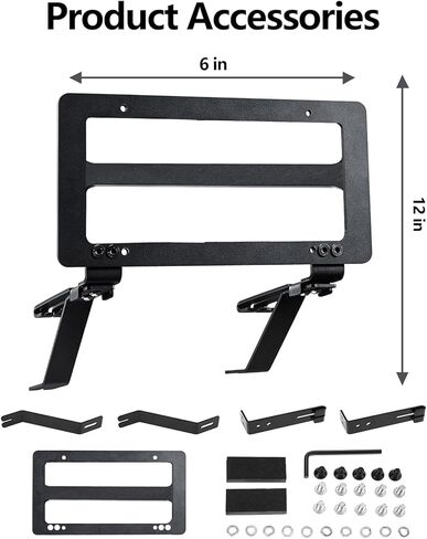 2024 Tesla Model Y حامل لوحة الترخيص الأمامي وحامل تثبيت الإطار بدون حفر ولا لاصق ارتفاع قابل للتعديل حامل لوحة ترخيص مصنوع في الولايات المتحدة لطراز Tesla Y 2020-2024 الملحقات المتوافقة مع OEM in Kuwait