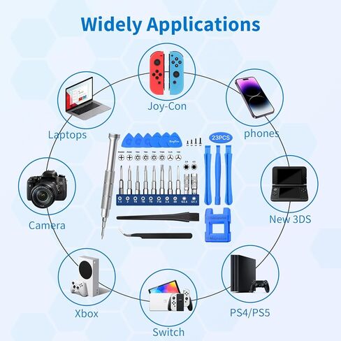 EasyTime Mini Precision Screwdriver Set: 35 In 1 Small Magnetic Repair Tool Kit with Case Torx Screw Driver with 22 Bits for Switch, Ring Doorbell, Phones, Electronics, Nintendo, Xbox in Kuwait