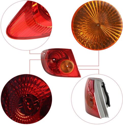 LH Left Driver Side Outer Tail Light Replacement for Toyota Corolla 2003-2008 Tail Lamp 8156002290 TO2800154 in Saudi Arabia