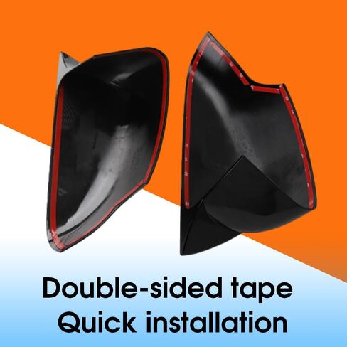 BOYOUS 2PCS Glossy Black Style Ox Horn Rearview Mirror Cover Exterior Accessories Fit For Honda 2023 2024 2025 2026 CR-V CRV, Fit For With Turn Signal—Glossy Black in Saudi Arabia