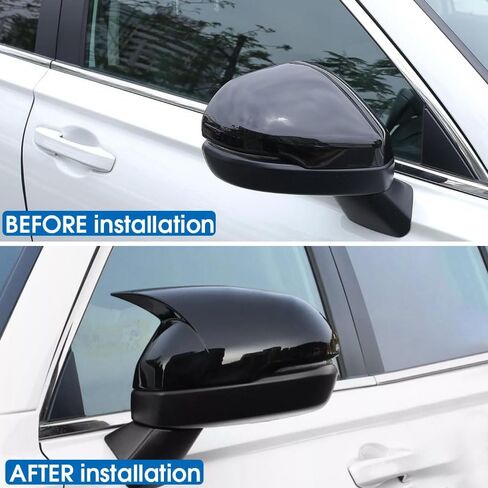 BOYOUS 2PCS Glossy Black Style Ox Horn Rearview Mirror Cover Exterior Accessories Fit For Honda 2023 2024 2025 2026 CR-V CRV, Fit For With Turn Signal—Glossy Black in Saudi Arabia