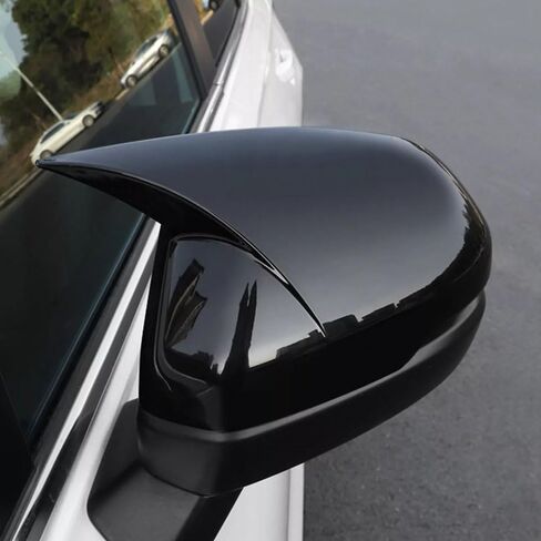BOYOUS 2PCS Glossy Black Style Ox Horn Rearview Mirror Cover Exterior Accessories Fit For Honda 2023 2024 2025 2026 CR-V CRV, Fit For With Turn Signal—Glossy Black in Saudi Arabia