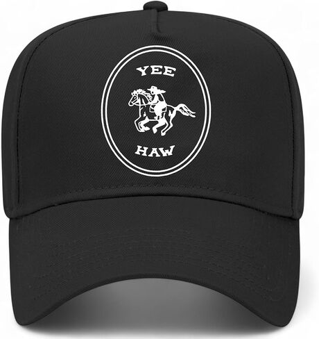 Yee Haw Oval Vintage Trucker Hat | Yeehaw Cowboy Cowgirl | Premium Snapback Baseball Hat for Men & Women in Saudi Arabia