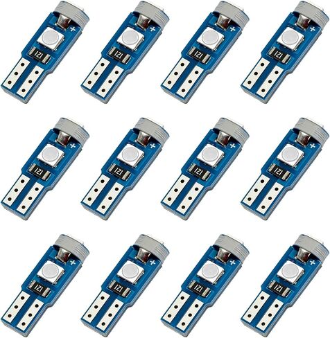 Automotive Universal T5 12V LED Bulbs, 74 73 37 2721 LED Bulb Compatible with Auto Car Gauge Cluster Dashboard Light Lamp Instrument Panel Indicator, White in Kuwait