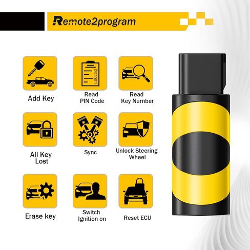 استبدال برمجة مفتاح السيارة بنفسك لعدد كبير من موديلات السيارات/مجموعة سهلة وآمنة بدون الحاجة إلى أداة/الاقتران بنفسك عبر تطبيق الهاتف الذكي (بدون جهاز تحكم عن بعد) (جهاز تحكم عن بعد للشفرة) in Kuwait