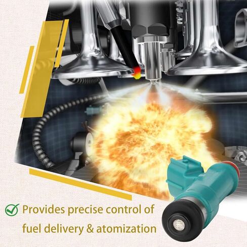23250-0H030 2AZ-Motor 2.4L Fuel Injectors,Compatible with/Toyota 2.4 Camry Highlander 2004-2009,Corolla 2008-2013,Compatible with/Scion tC xB 2005-2015 |12 Holes| |Set of 4| in Saudi Arabia
