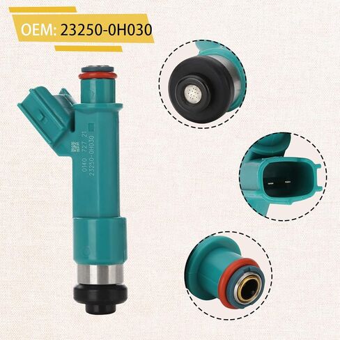 23250-0H030 2AZ-Motor 2.4L Fuel Injectors,Compatible with/Toyota 2.4 Camry Highlander 2004-2009,Corolla 2008-2013,Compatible with/Scion tC xB 2005-2015 |12 Holes| |Set of 4| in Saudi Arabia