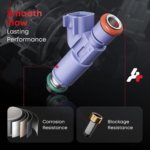 Fuel Injectors Set of 8, Compatible with Ford F150 2009-2010, Ford Mustang 2009-2010-v8 4.6L, Replace Part 9L3Z9F593E 4G2120 822-11208 800-2031N FJ995 in Kuwait