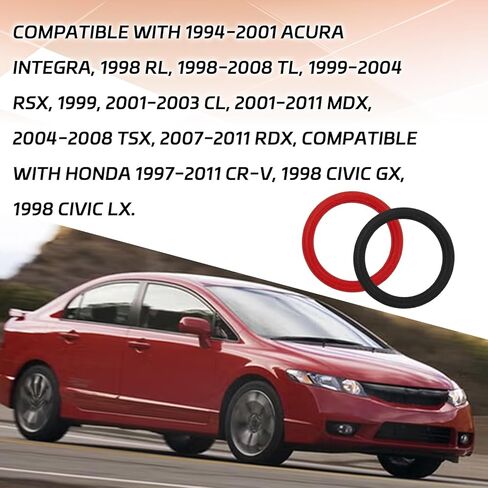 2PCS Power Steering Pump O-Ring Seals, Inlet & Outlet Rubber O Rings Replacement for Honda Civic Accord CR-V Pilot Oadyssey Ridgeline & Acura MDX RDX TL RSX, OEM #91370-SV4-000#91345-RDA-A01 in Kuwait