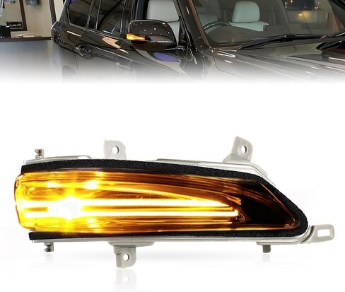 Left Side Mirror Turn Signal Light Compatible with Lexus GX460 2010-2019, LX570 2013-2019, Mirror Turn Signal Replace 81740-60100/8174060100, Rearview Mirror Marker Light Left Driver Side in Saudi Arabia