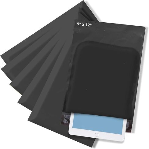 أكياس بريدية من البوليستر ذاتية الغلق مقاس 9 × 12 بوصة من The Boxery - 1000 عبوة | أظرف شحن مقاومة للماء ومقاومة للتمزق in Kuwait