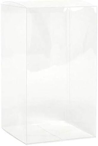 Clear PVC Tuck Top Boxes 1" X 1" X 2" | Quantity: 50 in Saudi Arabia