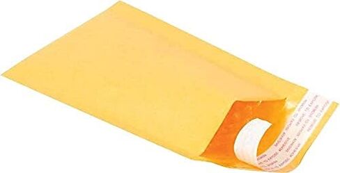 Jiffylite Self Seal Mailer, #000, 4 x 8, Golden Brown, 25/Carton in Kuwait
