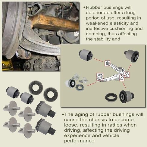 Priprilod Rear Knucle & Trailing Arm Bushing Set Both Sides Compatible With Honda CIVIC 2006-2011# 52370-SNA-906 52370-SNA-A06 52371-SNA-A06 in Saudi Arabia