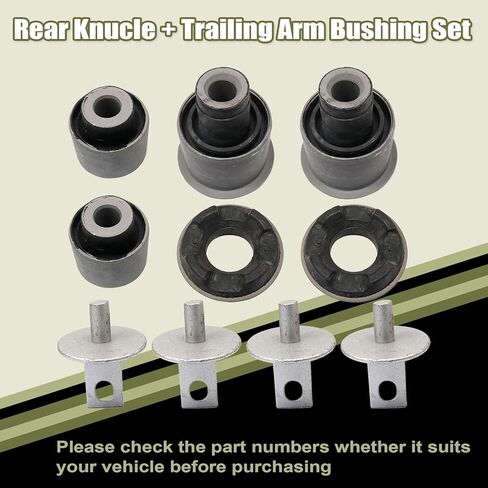 Priprilod Rear Knucle & Trailing Arm Bushing Set Both Sides Compatible With Honda CIVIC 2006-2011# 52370-SNA-906 52370-SNA-A06 52371-SNA-A06 in Saudi Arabia